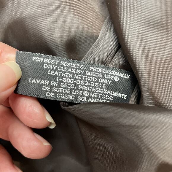 Vintage City Streets Seude Vest Mens L Brown Genuine Leather 5 Button Formal - Picture 4 of 8